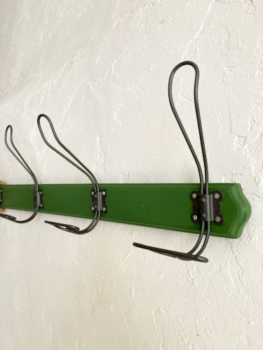 Porte-manteau / vestiaire 4 patères sur support en bois