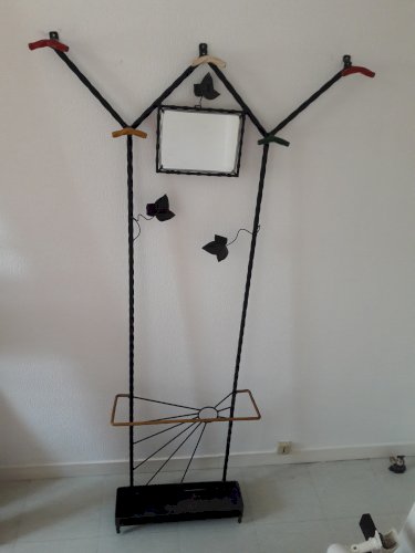 Porte-manteau vestiaire en fer forgé Vintage
