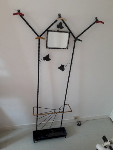 Porte-manteau vestiaire en fer forgé Vintage