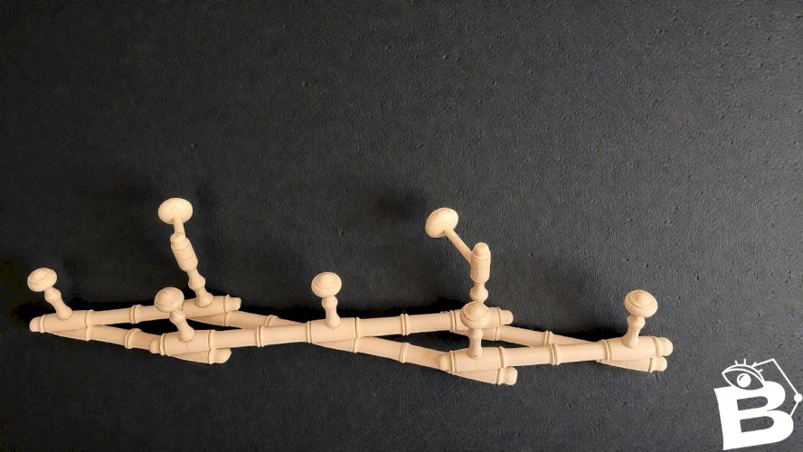 Porte manteaux accordéon bambou Napoléon III XIXème