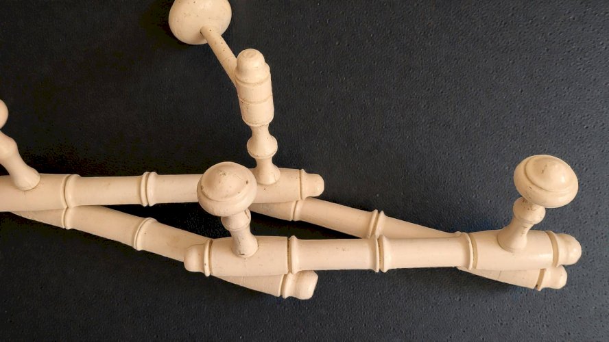 Porte manteaux accordéon bambou Napoléon III XIXème