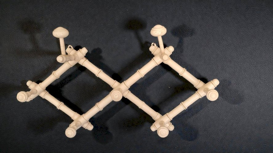 Porte manteaux accordéon bambou Napoléon III XIXème