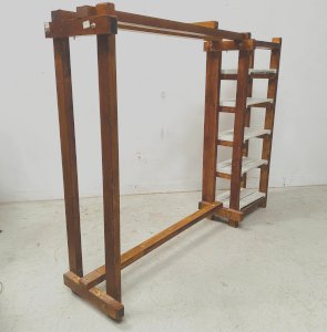 Coat rack in solid fir, 20th century