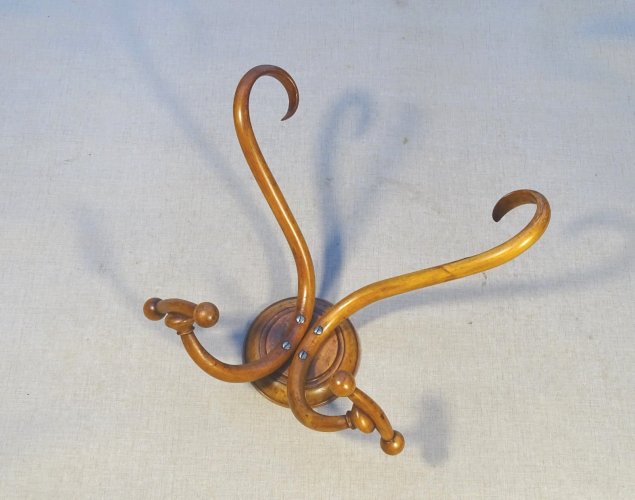 Porte-manteaux et chapeaux mural Thonet N°1 à 2 patéres, Ca 1900