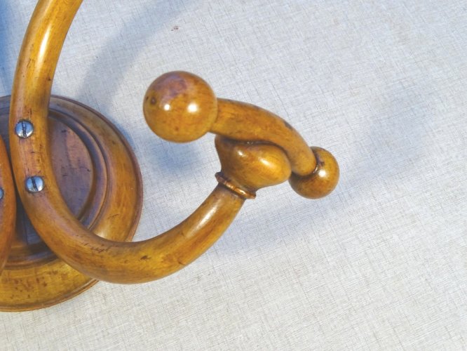 Porte-manteaux et chapeaux mural Thonet N°1 à 2 patéres, Ca 1900