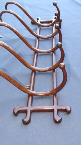 Porte-manteaux mural par Thonet , 1890 , 5 patéres, façon " Chêne "