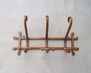 Porte manteaux mural THONET à 3 patéres, vers 1905