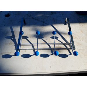 Vintage Coat Rack Chrome Metal and Hard Plastic