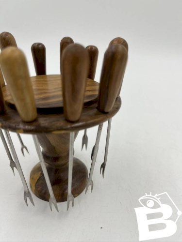 Porte mini fourchettes en bois