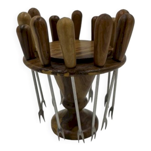 Porte mini fourchettes en bois