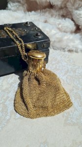 Antique coin purse in mesh or golden pouch
