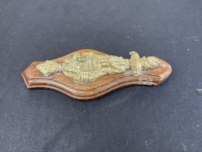 porte montre à gousset mural en bronze Style Louis XVI fin XIX ème