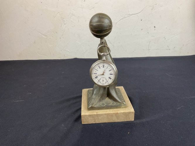 PORTE MONTRE GOUSSET ART NOUVEAU ART DÉCO SCULPTURE OTARIE