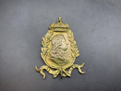 Louis XVI bronze wall clock pocket watch - rooster.
