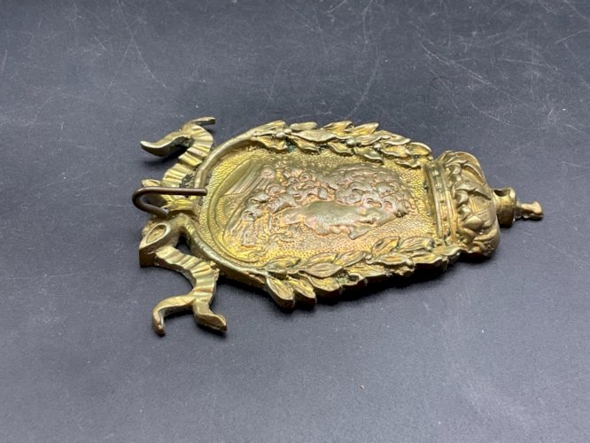 Porte montre mural en bronze Louis XVI  gousset - coq .