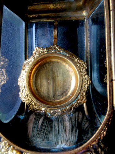 Porte-montre Napoléon III verres arrondis biseautés armature laiton qualité RARE