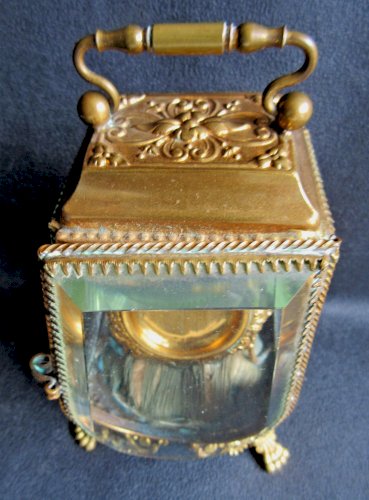 Porte-montre Napoléon III verres arrondis biseautés armature laiton qualité RARE