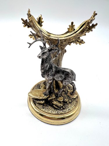 Porte Montre Poche gousset Franklin Mint – Cerf – Rick Fields – Display Stand