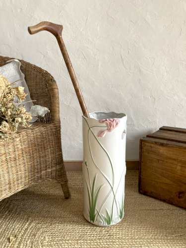 Porte-parapluie style Art déco en faïence