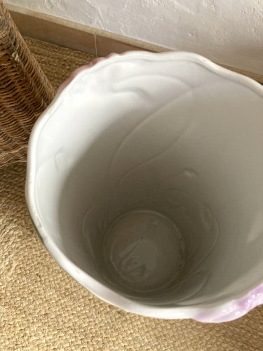 Porte-parapluie style Art déco en faïence