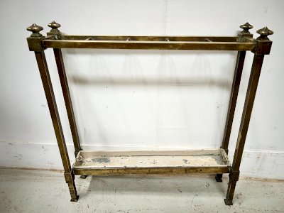 Brass and sheet metal umbrella stand, 20th century