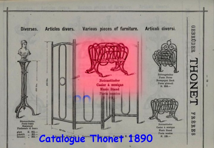 Porte-partitions Thonet 1885 - teinte palissandre- Notenstander