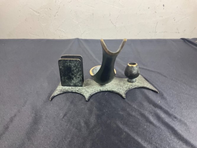 PORTE PIPE BRONZE WALTER BOSSE SET FUMEUR