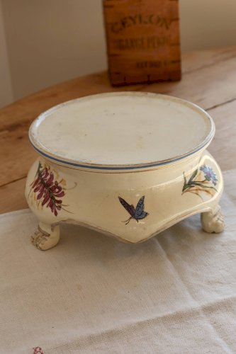 Porte-plante ancien Lunéville faïence – Décor polychrome