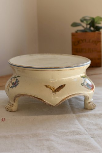 Porte-plante ancien Lunéville faïence – Décor polychrome