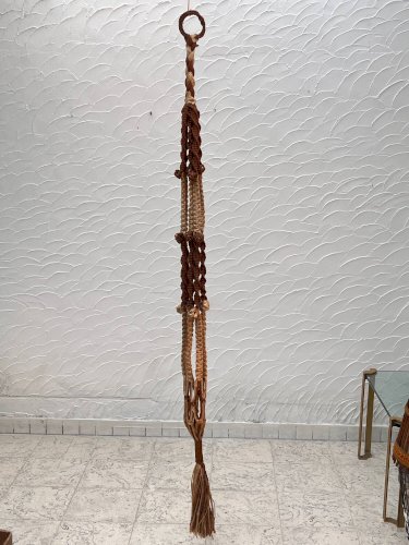 Porte plante en macramé