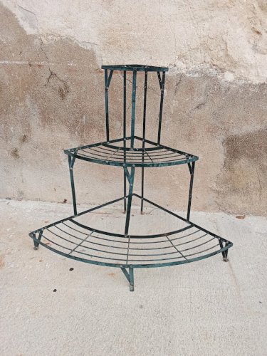 Porte-plantes d'angle en métal