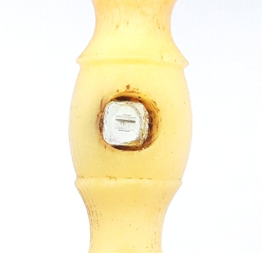 Porte-plume ouvre-lettres ancien bakélite, à œil secret