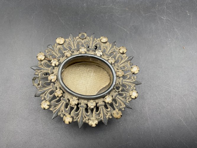 porte reliquaire Ostensoir cadre  ….. en argent .