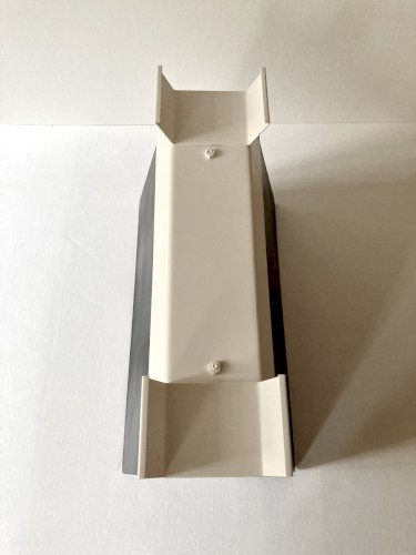 Porte-revues en métal noir et blanc crème, années 1950