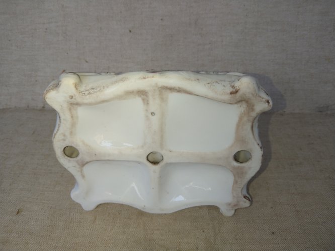 porte savon ancien en porcelaine publicitaire parfum Yardley English Lavender