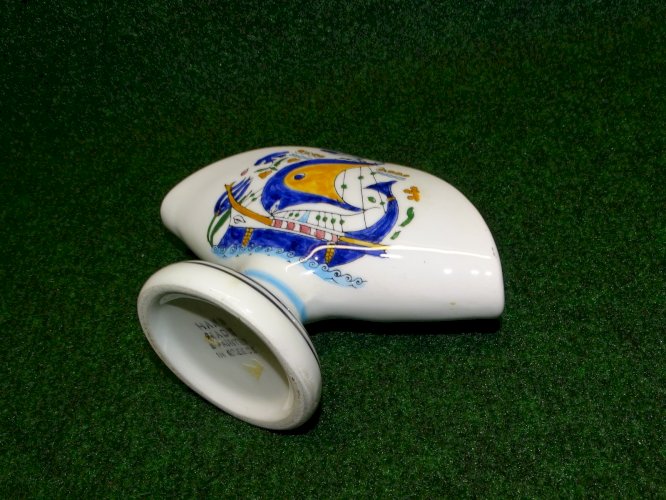 -PORTE SERVIETTE DE TABLE CERAMIQUE HAND MADE PAINTED IN GREECE  Décor BATEAU  D