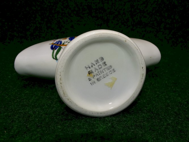 -PORTE SERVIETTE DE TABLE CERAMIQUE HAND MADE PAINTED IN GREECE  Décor BATEAU  D