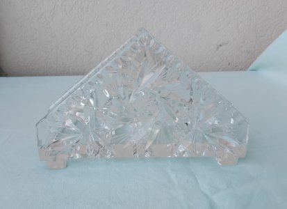 Porte-serviette en cristal de Bohême