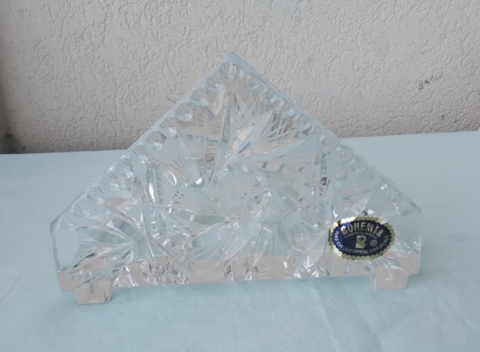 Porte-serviette en cristal de Bohême