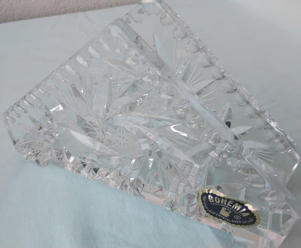 Porte-serviette en cristal de Bohême