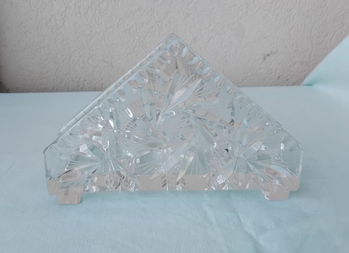 Porte-serviette en cristal de Bohême