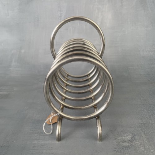 Porte toast présentoir à toast en métal argenté sans poinçon