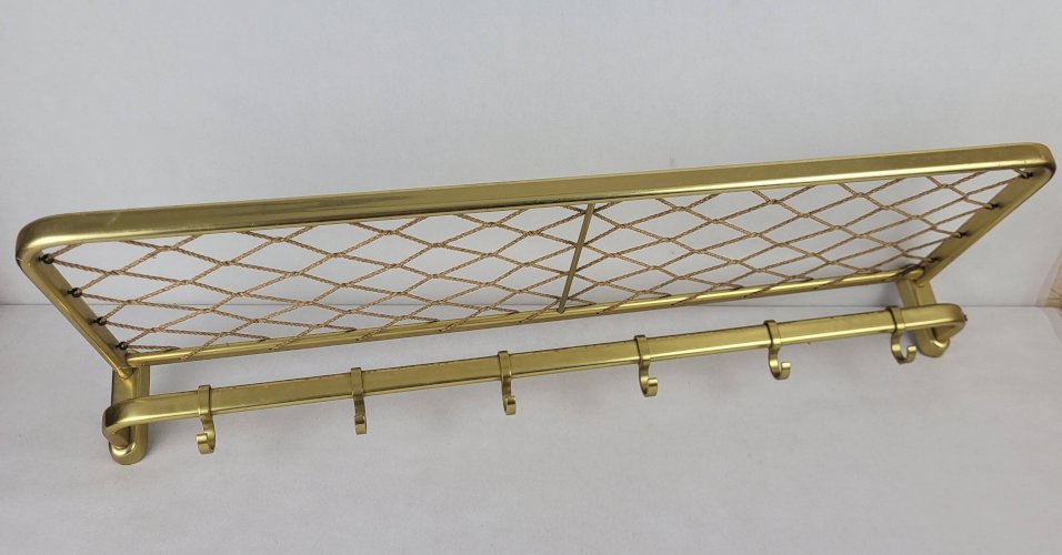 Portemanteau en aluminium doré 1960