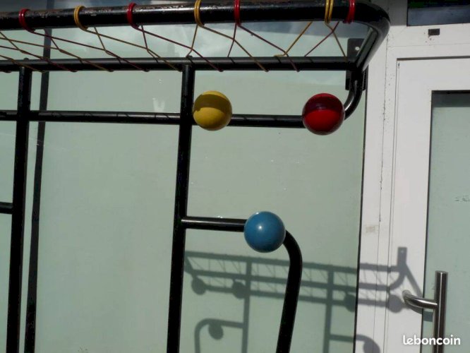 Portemanteau vestiaire mural des années 60, à boules colorées