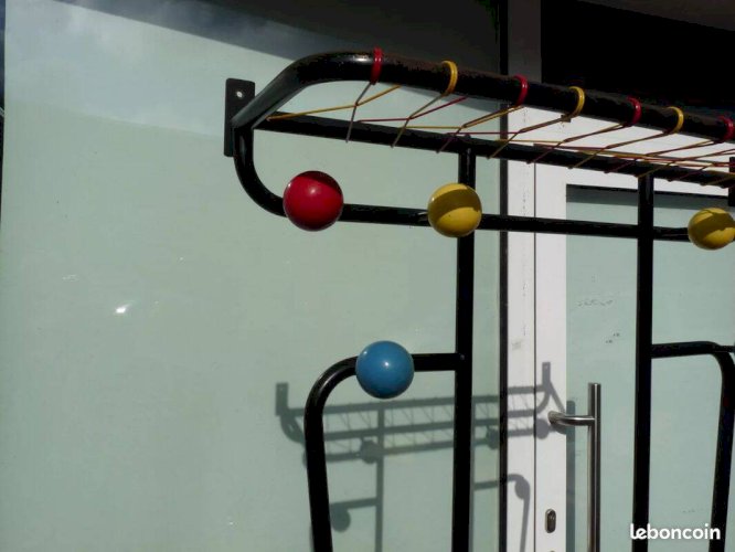 Portemanteau vestiaire mural des années 60, à boules colorées