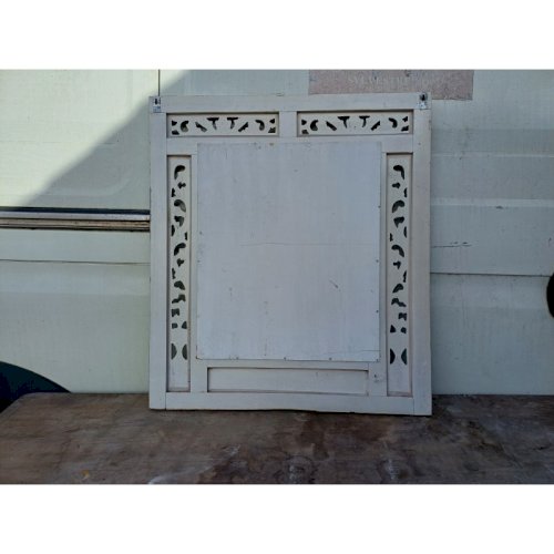 Portes Miroir Bois cérusé Gris