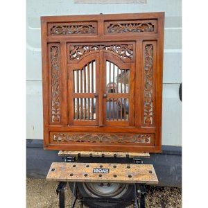 Portes Miroir Bois Exotique