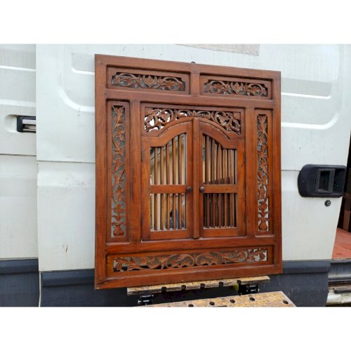 Portes Miroir Bois Exotique