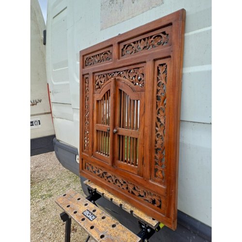 Portes Miroir Bois Exotique