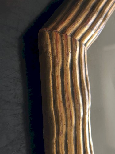 Portrait avec cadre en laiton repoussé, années 20